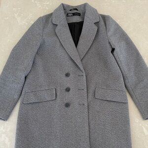 Zara Women's Classic Gray Pea Coat